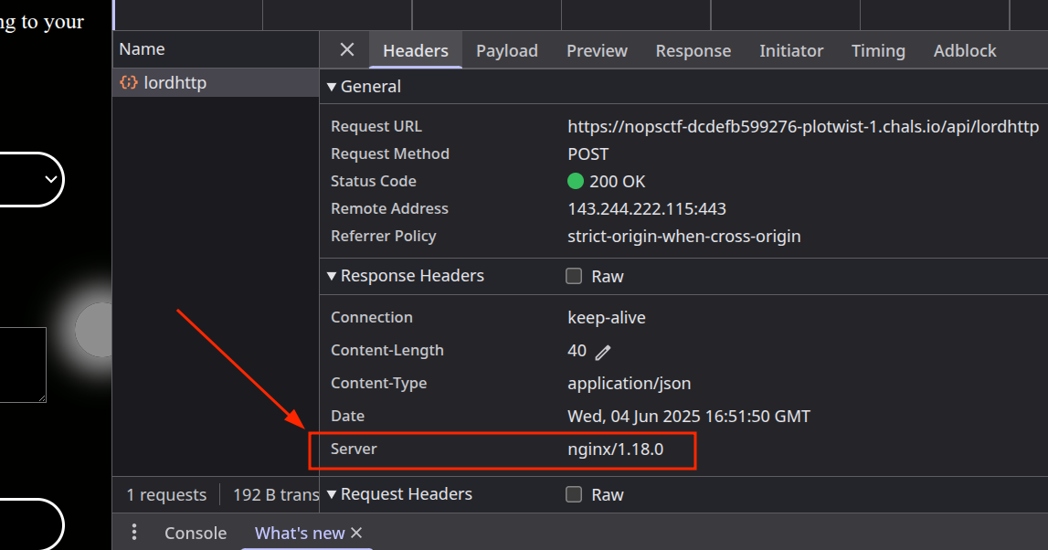 server response header